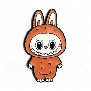 Cute Brown Labubu Character Pin